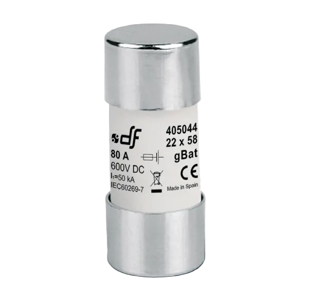 Cylindrical gBat fuse, 22x58, 600VDC