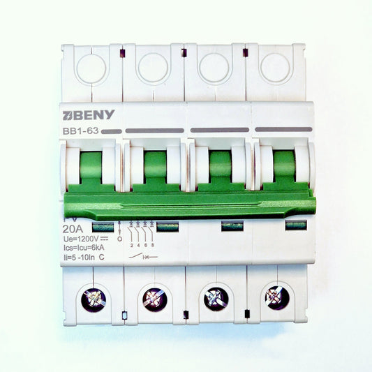 4 pole DC circuit breaker, 1200VDC