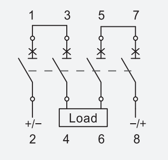 4 pole DC circuit breaker, 1200VDC