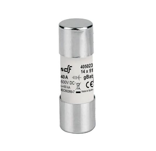 Cylindrical gBat fuse, 14x51, 600VDC