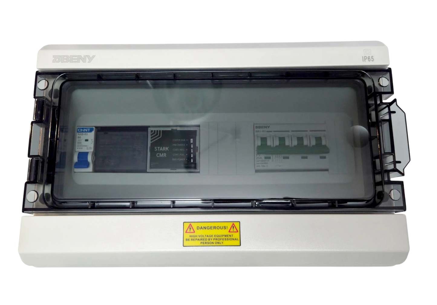 Redispose Stark Box Basic with Stark CMR and 50A MCB in a white IP65 enclosure