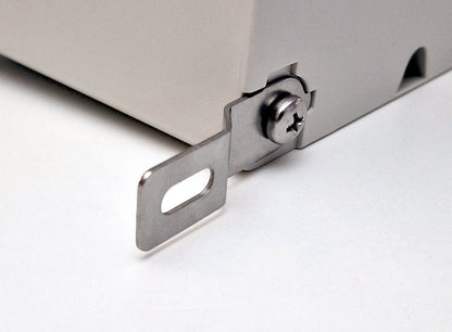Redispose Stark Box Basic enclosure mounting bracket with screw detail.