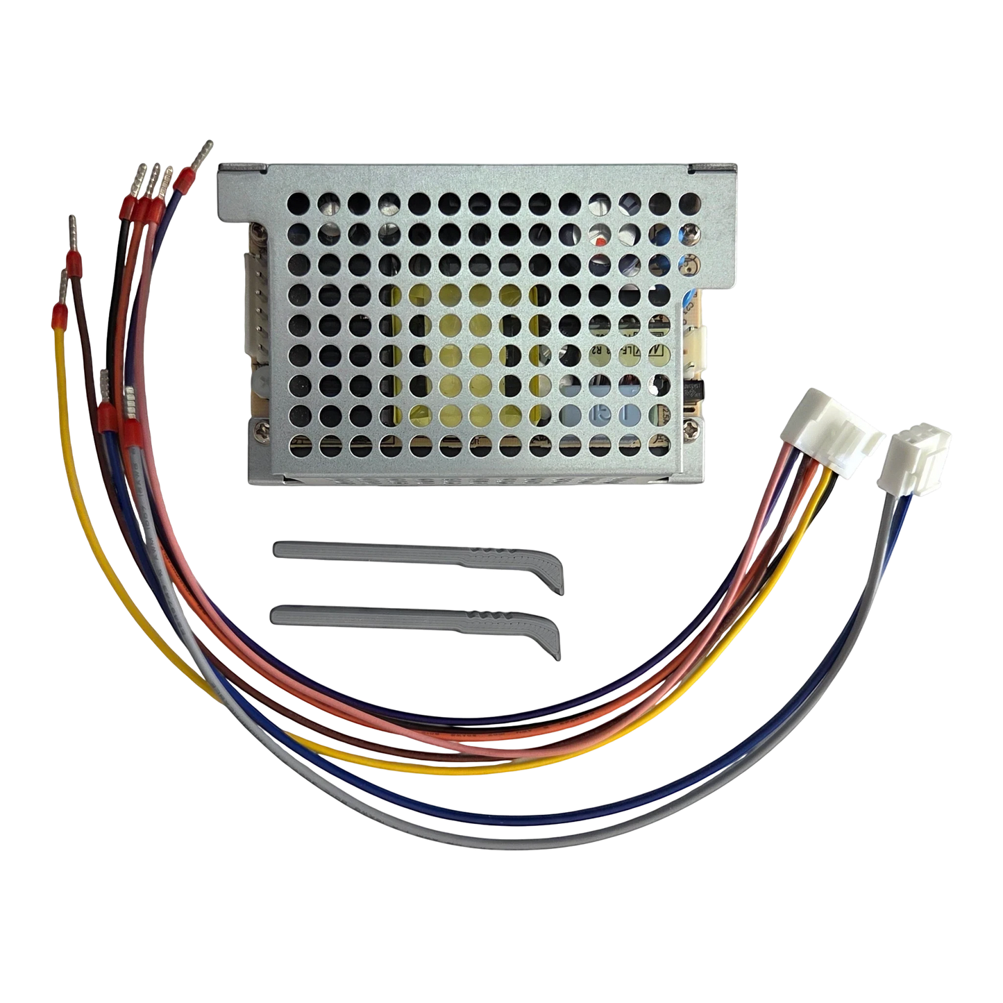 Redispose Meanwell PSC-60A-C 12VDC 2.8A switched power supply unit with UPS function and included cables.
