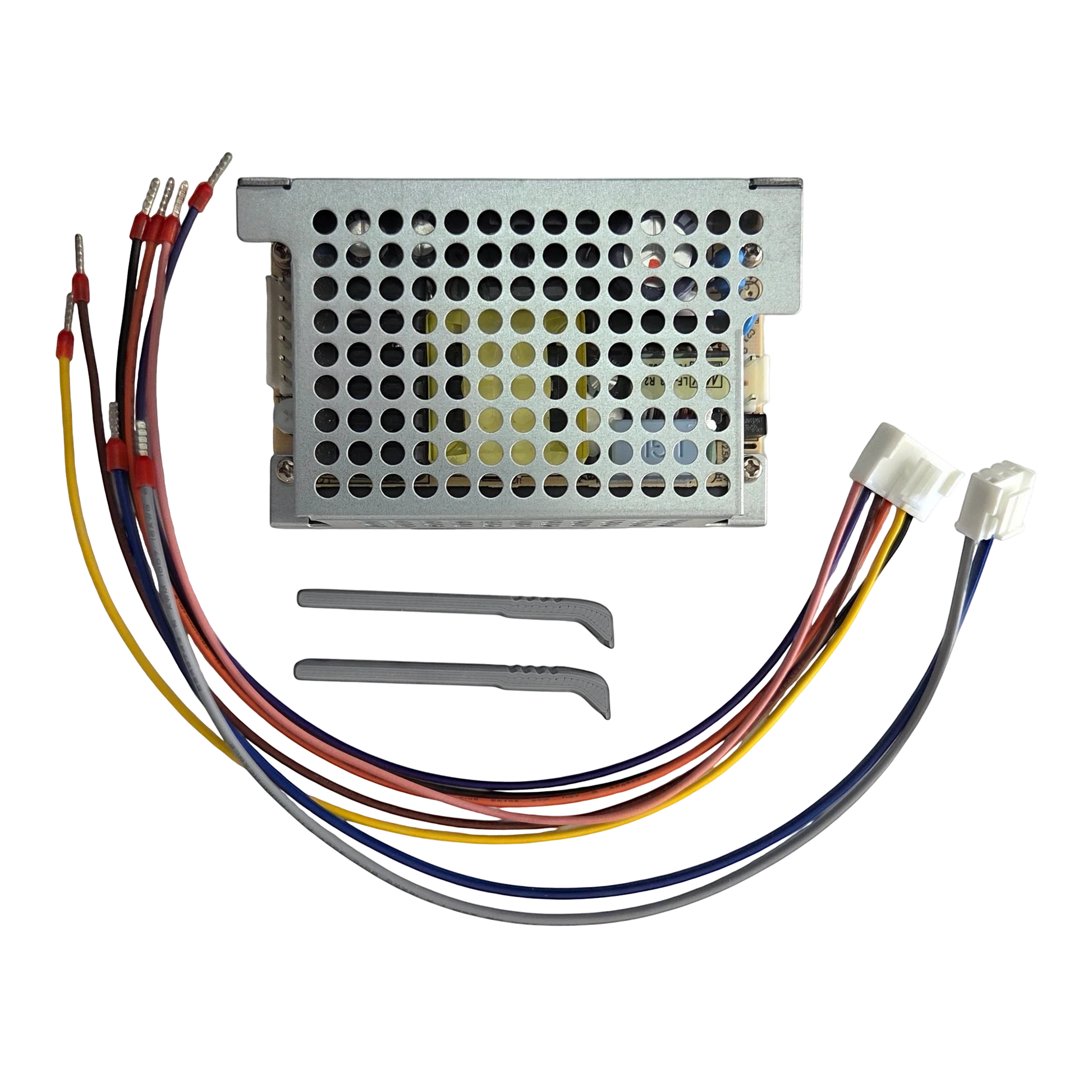 Redispose Meanwell PSC-60A-C 12VDC 2.8A switched power supply unit with UPS function and included cables.